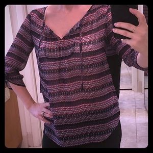 EXPRESS Sheer half sleeve top